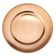 Case of 24 Beaded Edge Plastic Charger Plate 13" - Gold