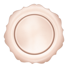 Case of 24 Scalloped Plastic Charger Plate 13" - Blush