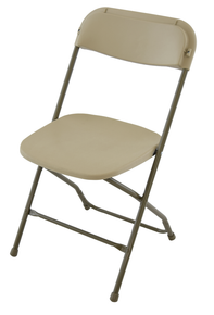 TitanPRO™ Plastic Folding Chair-Cream