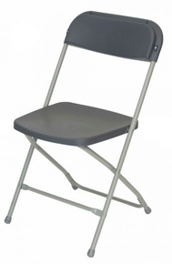 TitanPRO™ Plastic Folding Chair-Dark Grey