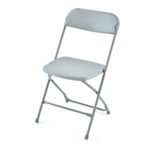 TitanPRO™ Plastic Folding Chair - Light Gray