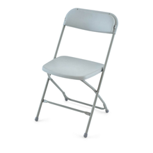 Pack of 10 TitanPRO Plastic Folding Chairs Light Gray - Commercial Grade Event Party Chairs