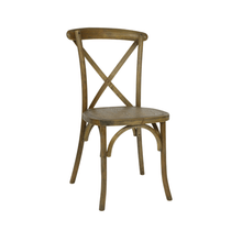 Farmhouse Cross Back (X-back) Chair- Natural with Black Grain