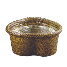 20 Pcs - Stained Palm Leaf Triple Bloomer Baskets - 6 Inch