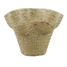 100 Pcs - Palm Leaf Natural Hat Pot Covers - 4 Inch