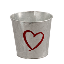 48-Pack 4 Inch Red Heart Swoop Metal Pot Covers
