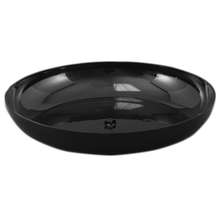12 Pcs - 15 Inch Saucers - Black Plastic