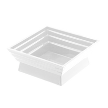 24-Pack 6 Inch White Plastic Square Taurus Planters