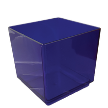 24 Pcs - 4 Inch Plastic Cube - Cobalt Plastic