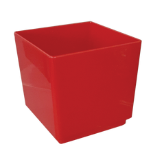 24 Pcs - 4 Inch Plastic Cube - Red Plastic