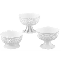 24 Pcs - 6 Inch Pedestal Vase Assortment - White Plastic