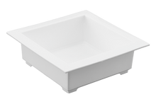 24 Pcs - Square Euro Trays - White Plastic