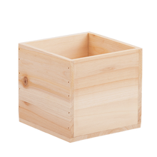 24 Pcs - Natural Wooden Planters - 6 Inch