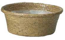 30 Pcs - Natural Palm Leaf Rolled Rim Dish Garden Baskets - 12 Inch