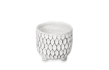 24 Pcs - 4 Inch Ceramic With Leafy Design White