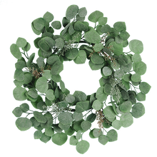Case of  2 - 20" Seeded Eucalyptus Plastic Wreath