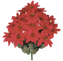 Case of 12 - 17" Red Poinsettia Bush x 14