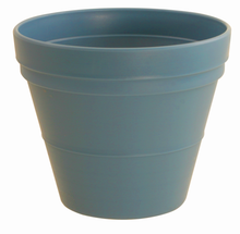 Case of 12 - 12" Garden Pot -  Gray/Teal Plastic