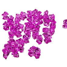 Fuchsia Acrylic Crystal Ice Rocks - 1" Centerpiece Vase Filler Wedding Table Scatter & Crafts - 7.5 lbs (20 Cups, 1500 Pcs)