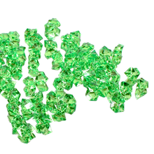 Green Acrylic Crystal Ice Rocks - 1" Centerpiece Vase Filler Wedding Table Scatter & Crafts - 7.5 lbs (20 Cups, 1500 Pcs)