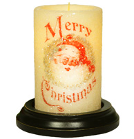 image of Candle Sleeve Retro Santa