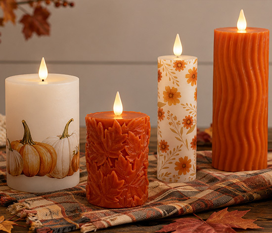 photo of Fall-themed Timer Candles
