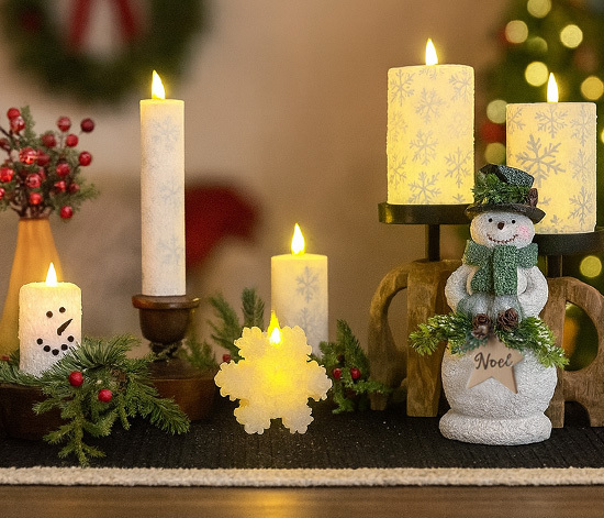 photo of holiday display of candle products
