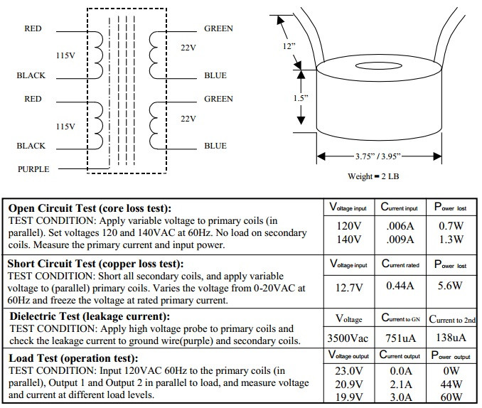 AS-0522 - 50VA 22V Transformer - AnTek Products Corp
