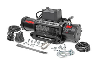 12,000 LB Pro Series Electric Winch w/ Synthetic Rope - Rough Country PRO12000S