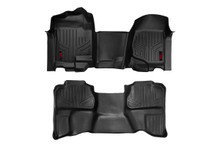2007-2013 Chevy & GMC Silverado/Sierra 1500 Extended Cab Front/Rear Heavy Duty Floor Mats - Rough Country M-21072
