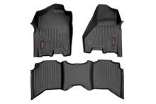 2012-2018 Dodge Ram 1500 Crew Cab Front/Rear Heavy Duty Floor Mats - Rough Country M-31213