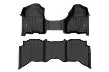 2012-2018 Dodge Ram 1500 Crew Cab Front/Rear Heavy Duty Floor Mats - Rough Country M-31313