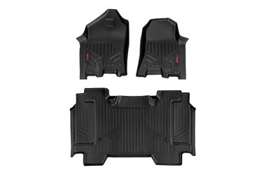 2019-2023 Dodge Ram 1500 Crew Cab Front/Rear Heavy Duty Floor Mats - Rough Country M-31412