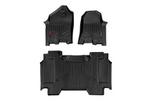 2019-2022 Dodge Ram 1500 Crew Cab Front/Rear Heavy Duty Floor Mats - Rough Country M-31412