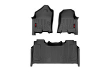 2019-2022 Dodge Ram 1500 Crew Cab Front/Rear Heavy Duty Floor Mats - Rough Country M-31422