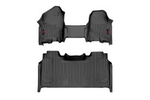 2019-2022 Dodge Ram 1500 Crew Cab Front/Rear Heavy Duty Floor Mats - Rough Country M-31420
