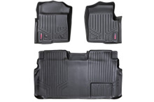 2011-2014 Ford F-150 Crew Cab Front/Rear Heavy Duty Floor Mats - Rough Country M-51112
