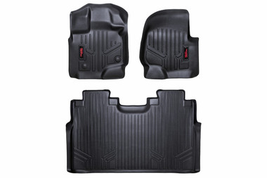 2015-2020 Ford F-150 Crew Cab Front/Rear Heavy Duty Floor Mats - Rough Country M-51512