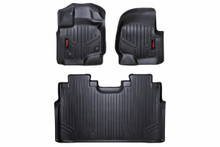 2015-2022 Ford F-150 Crew Cab Front/Rear Heavy Duty Floor Mats - Rough Country M-51512