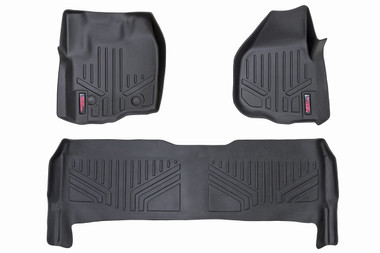 2012-2016 Ford F-250/350/450/550 Super Duty Crew Cab Front/Rear Heavy Duty Floor Mats - Rough Country M-51213