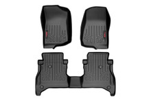 2020-2022 Jeep Gladiator JT Front/Rear Heavy Duty Floor Mats - Rough Country M-61505
