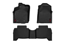 2016-2022 Toyota Tacoma Double Cab Front/Rear Heavy Duty Floor Mats - Rough Country M-71216