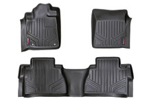 2014-2021 Toyota Tundra Double Cab Front/Rear Heavy Duty Floor Mats - Rough Country M-71413