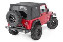 1987-1995 Jeep Wrangler YJ 4WD Black Replacement Soft Top - Rough Country RC84050.35