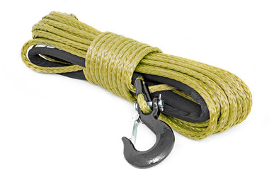 3/8"x85' Synthetic Winch Rope, Army Green - Rough Country RS137