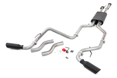 2009-2023 Toyota Tundra Dual Cat-Back Exhaust System - Rough Country 96012
