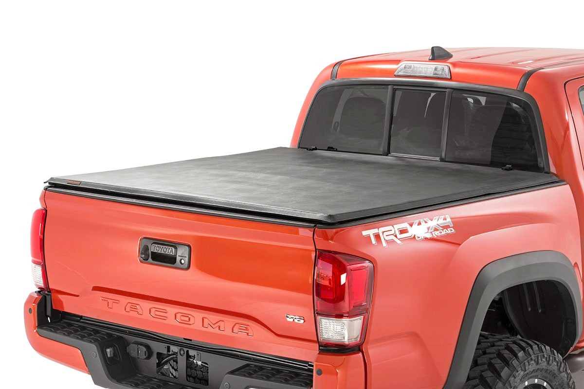 2016-2023 Toyota Tacoma 60" Soft Tri-Fold Bed Cover - Rough Country ...