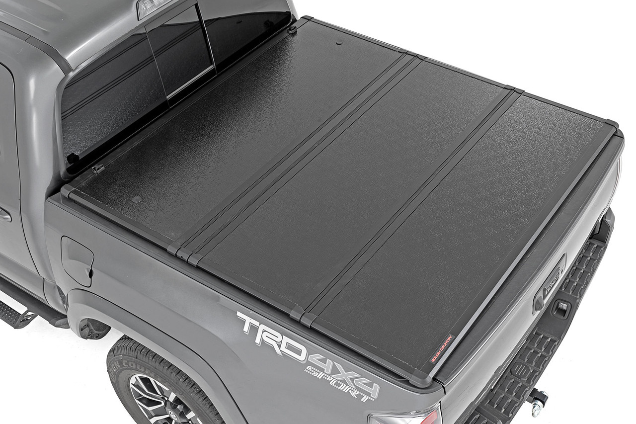 2016-2023 Toyota Tacoma 60" Hard Folding Bed Cover - Rough Country ...