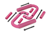 2007-2018 Jeep Wrangler JK Pink Front Steel Grab Handles - Rough Country 6501PINK