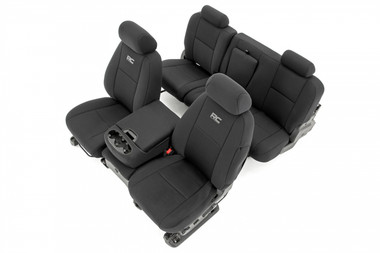2011-2013 Chevy & GMC Silverado/Sierra 2500 2WD/4WD Neoprene Seat Cover Set - Rough Country 91033